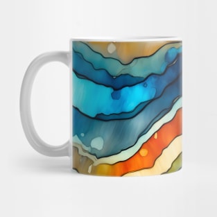 Alcohol ink waves pattern Mug